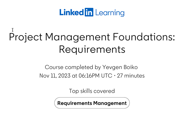 Project Management Foundations: Requirements