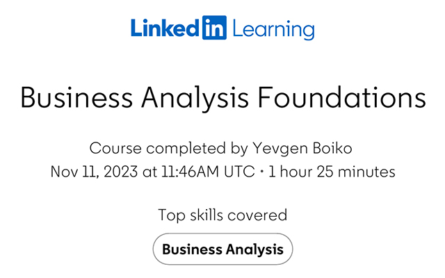 Business Analysis Foundations